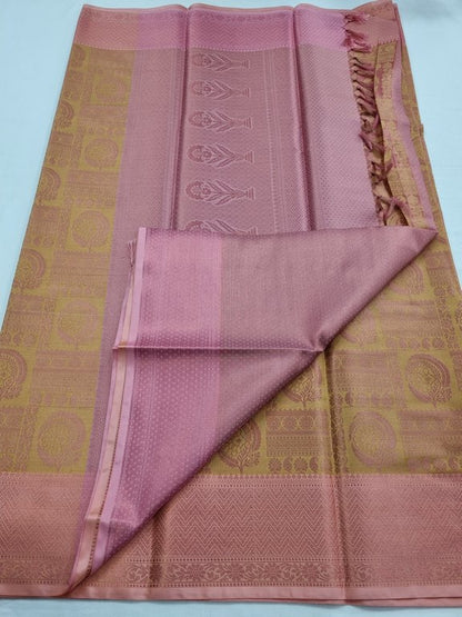 Yellow And Red Kanchipuram Pure Silk Sarees – Kanchipuram Lakshaya Silks