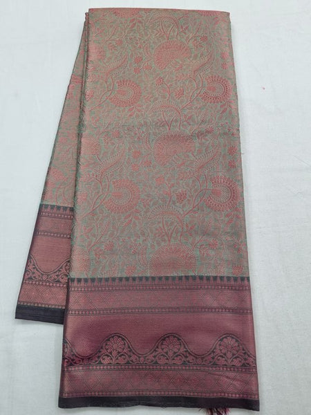 Red And Purple Kanchipuram Pure Silk Sarees