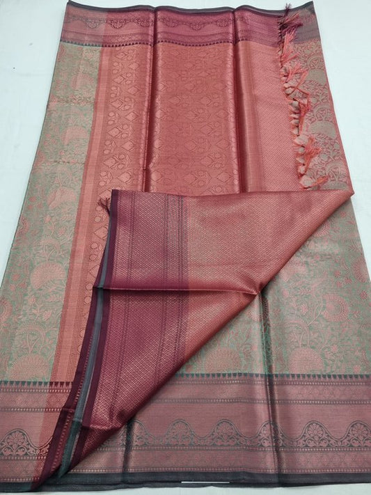 Kanchipuram Blended Trendy Tissue Silk Saree 401