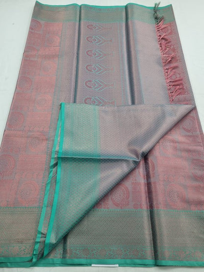 Maroon And Teal Kanchipuram Pure Silk Sarees – Kanchipuram Lakshaya Silks