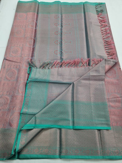 Kanchipuram Pure Silk Sarees Pink And Blue – Kanchipuram Lakshaya Silks