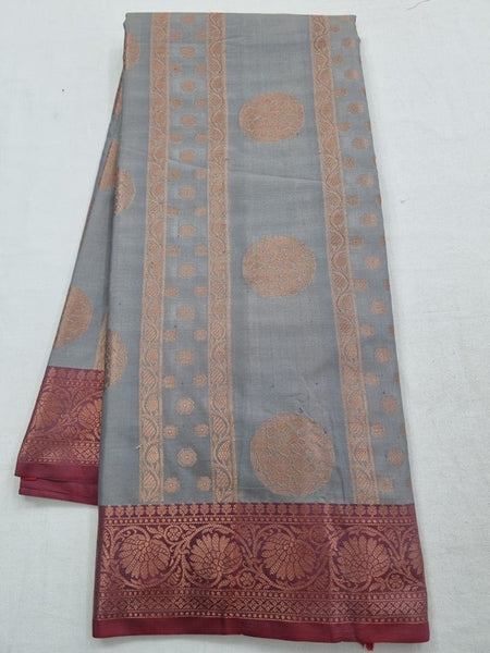 Maroon And Cream Kanchipuram Pure Silk Sarees