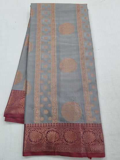 Maroon And Cream Kanchipuram Pure Silk Sarees – Kanchipuram Lakshaya Silks