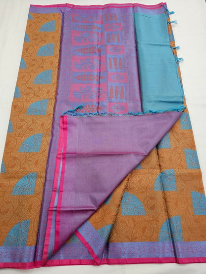 Teal And Blue Kanchipuram Pure Silk Sarees – Kanchipuram Lakshaya Silks