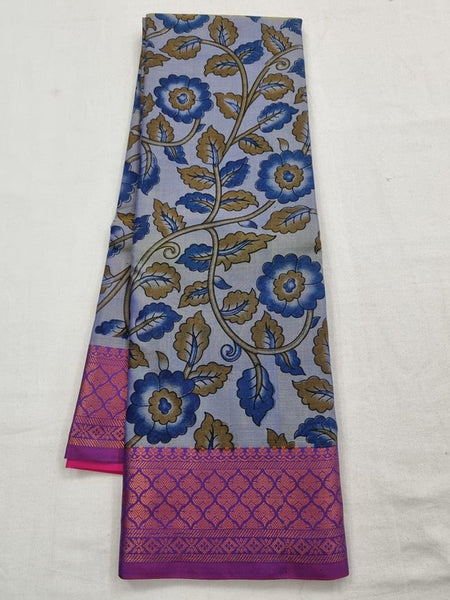 Pink And Purple Kanchipuram Pure Silk Sarees