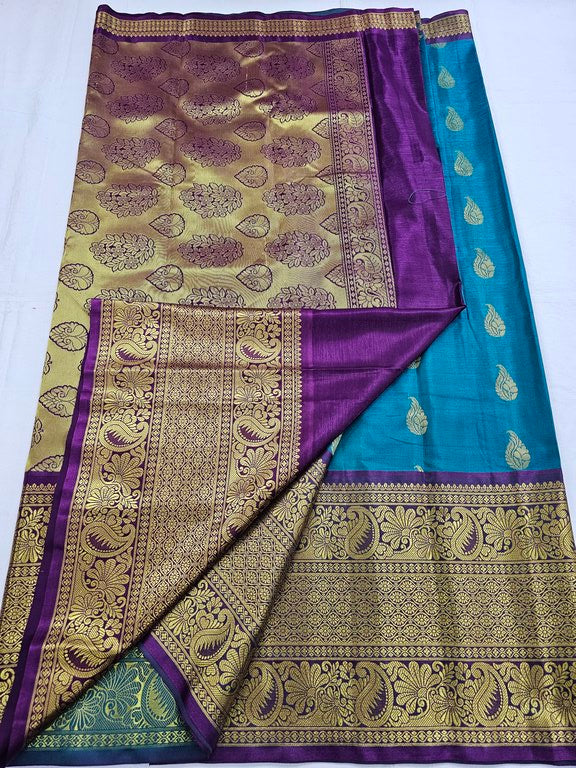Kanchipuram Blended Trendy Fancy Silk Saree 447