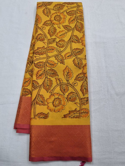 Yellow And Orange Kanchipuram Pure Silk Sarees – Kanchipuram Lakshaya Silks