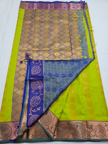 Yellow And Pink Kanchipuram Pure Silk Sarees – Kanchipuram Lakshaya Silks