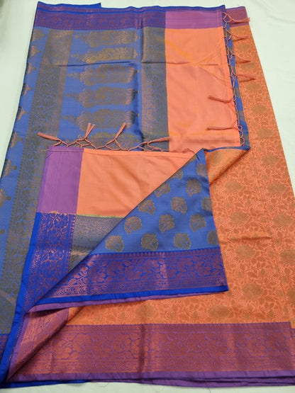 Kanchipuram Blended Trendy Fancy Silk Saree 461 – Kanchipuram Lakshaya Silks