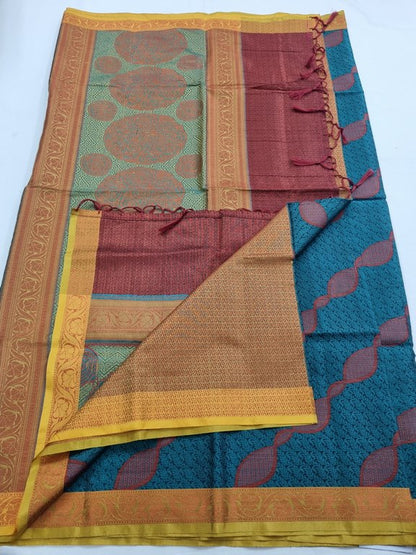 Kanchipuram Blended Trendy Fancy Silk Saree 470 – Kanchipuram Lakshaya Silks