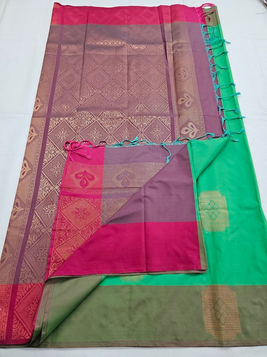 Kanchipuram Blended Trendy Fancy Silk Saree 476