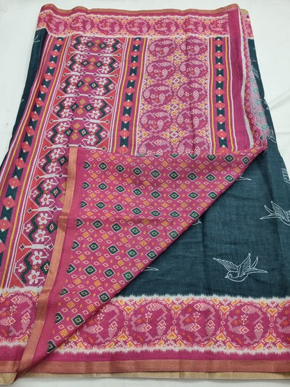 Kanchipuram Blended Trendy Kalamkari Silk Saree 491 – Kanchipuram Lakshaya Silks