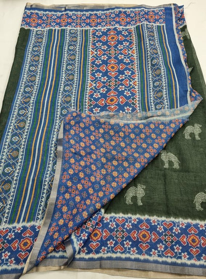 Kanchipuram Blended Trendy Kalamkari Silk Saree 496 – Kanchipuram Lakshaya Silks