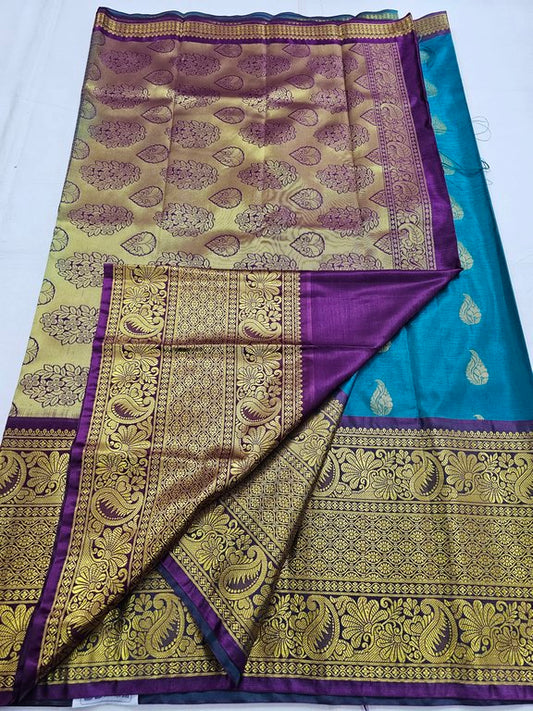 Kanchipuram Blended Trendy Fancy Silk Saree 481