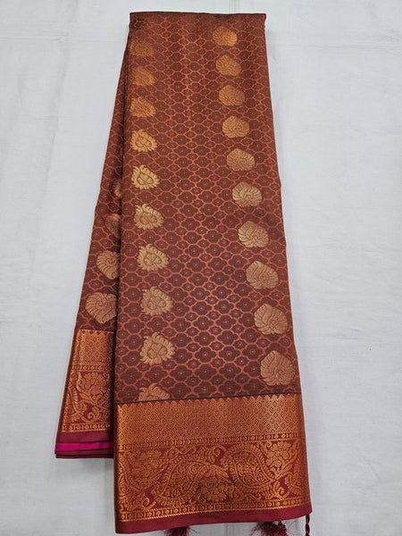 Kanchipuram Blended Trendy Fancy Silk Saree 502
