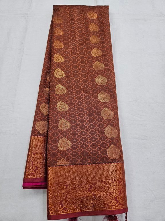 Kanchipuram Blended Trendy Fancy Silk Saree 502