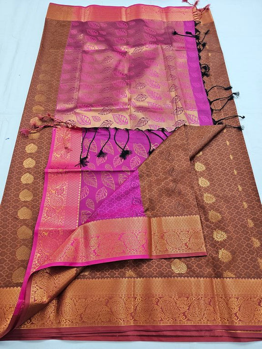 Kanchipuram Blended Trendy Fancy Silk Saree 502