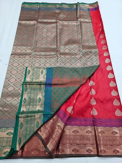 Kanchipuram Blended Trendy Fancy Silk Saree 504 – Kanchipuram Lakshaya Silks