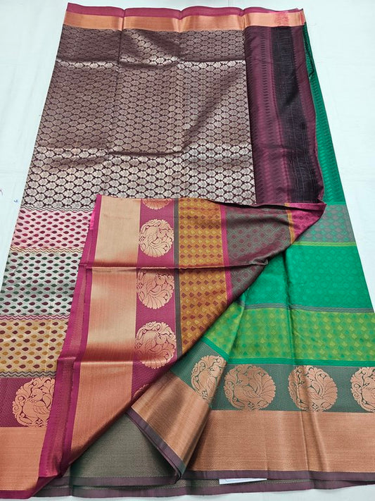 Kanchipuram Blended Trendy Fancy Silk Saree 505