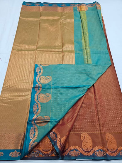 Kanchipuram Blended Trendy Fancy Silk Saree 507 – Kanchipuram Lakshaya Silks