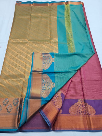 Kanchipuram Blended Trendy Fancy Silk Saree 509 – Kanchipuram Lakshaya Silks