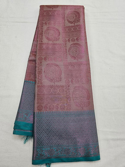 Kanchipuram Blended Trendy Tissue Silk Saree 521 – Kanchipuram Lakshaya Silks