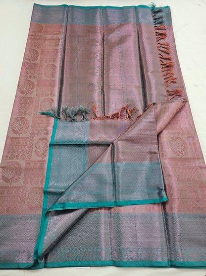 Kanchipuram Blended Trendy Tissue Silk Saree 521 – Kanchipuram Lakshaya Silks