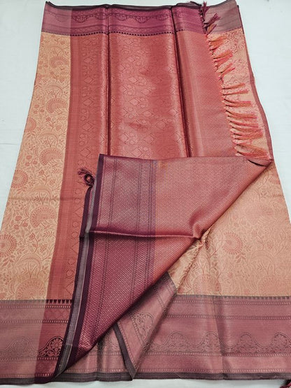 Kanchipuram Blended Trendy Tissue Silk Saree 524 – Kanchipuram Lakshaya Silks