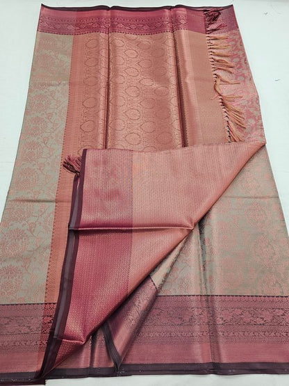Kanchipuram Blended Trendy Tissue Silk Saree 528 – Kanchipuram Lakshaya Silks