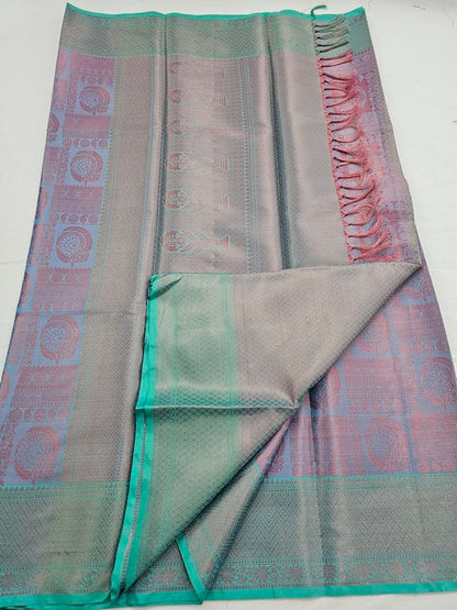 Kanchipuram Blended Trendy Tissue Silk Saree 535 – Kanchipuram Lakshaya Silks