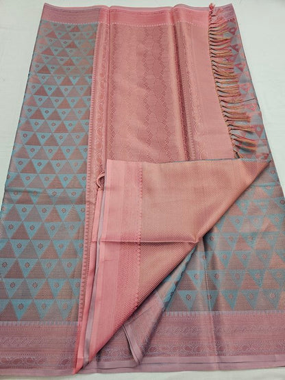 Kanchipuram Blended Trendy Tissue Silk Saree 538 – Kanchipuram Lakshaya Silks