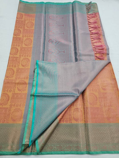 Kanchipuram Blended Trendy Tissue Silk Saree 541 – Kanchipuram Lakshaya Silks