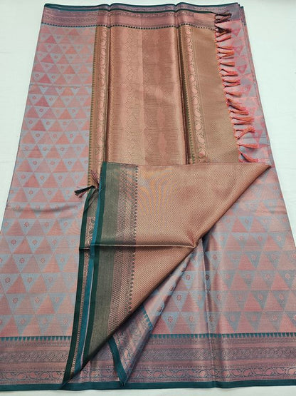 Kanchipuram Blended Trendy Tissue Silk Saree 546 – Kanchipuram Lakshaya Silks