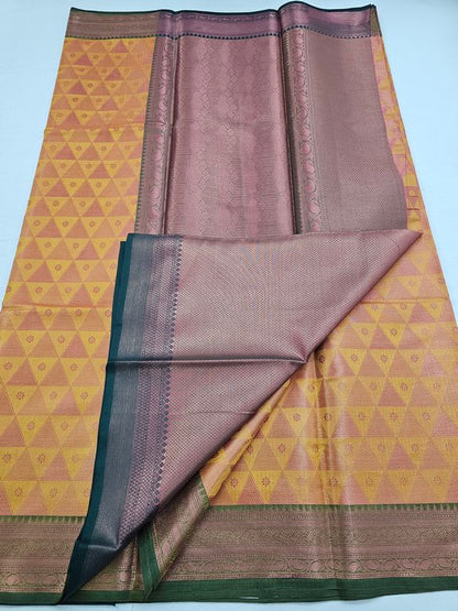 Kanchipuram Blended Trendy Tissue Silk Saree 550 – Kanchipuram Lakshaya Silks