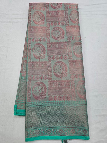 Kanchipuram Blended Trendy Tissue Silk Saree 554 – Kanchipuram Lakshaya Silks