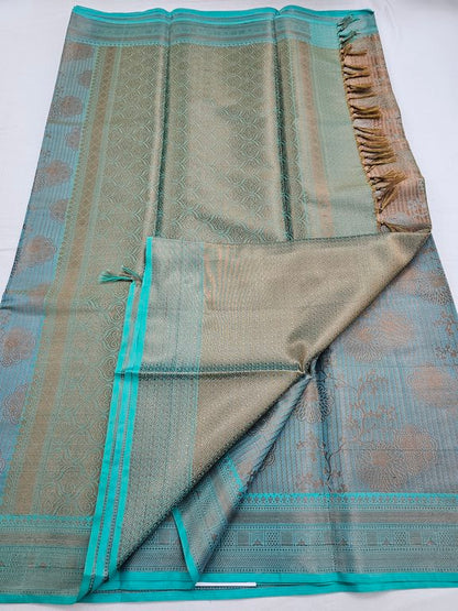 Kanchipuram Blended Trendy Tissue Silk Saree 558 – Kanchipuram Lakshaya Silks