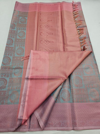 Kanchipuram Blended Trendy Tissue Silk Saree 560 – Kanchipuram Lakshaya Silks