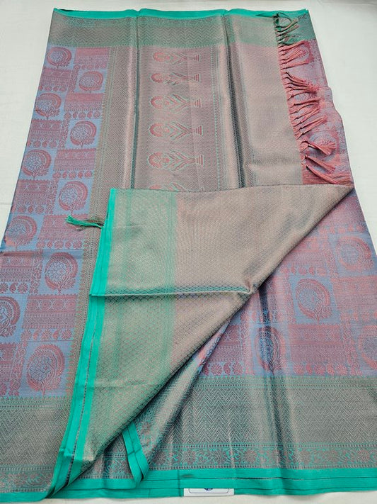 Kanchipuram Blended Trendy Tissue Silk Saree 566