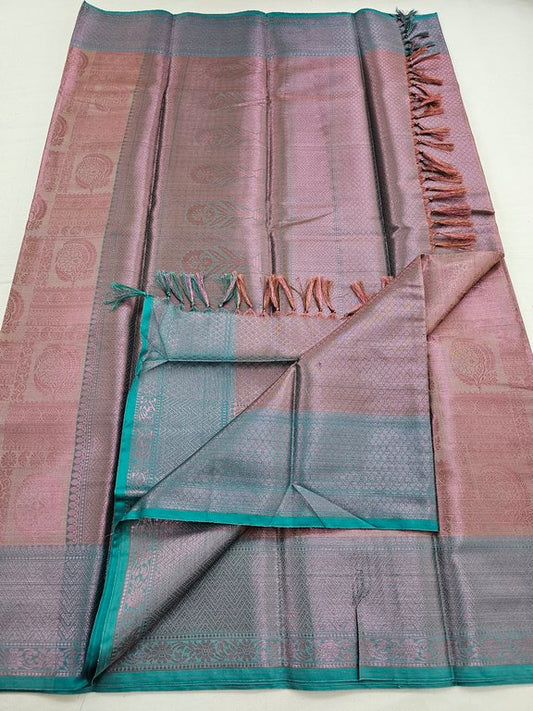 Kanchipuram Blended Trendy Tissue Silk Saree 567