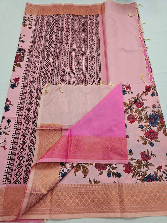 Kanchipuram Blended Trendy Soft Silk Saree 644