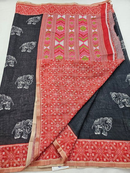 Kanchipuram Blended Trendy Kalamkari Silk Saree 631 – Kanchipuram Lakshaya Silks