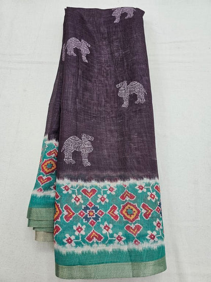 Kanchipuram Blended Trendy Kalamkari Silk Saree 634 – Kanchipuram Lakshaya Silks