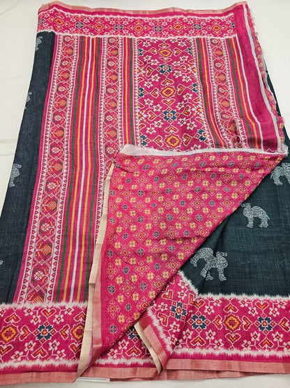 Kanchipuram Blended Trendy Kalamkari Silk Saree 640 – Kanchipuram Lakshaya Silks