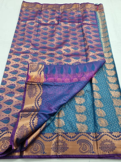 Kanchipuram Blended Fancy Silk Saree 068 – Kanchipuram Lakshaya Silks