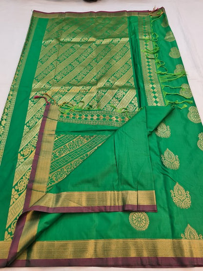 Kanchipuram Blended Fancy Silk Saree 162 – Kanchipuram Lakshaya Silks
