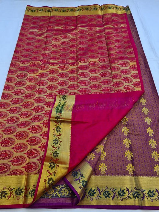 Kanchipuram Blended Fancy Silk Saree 196