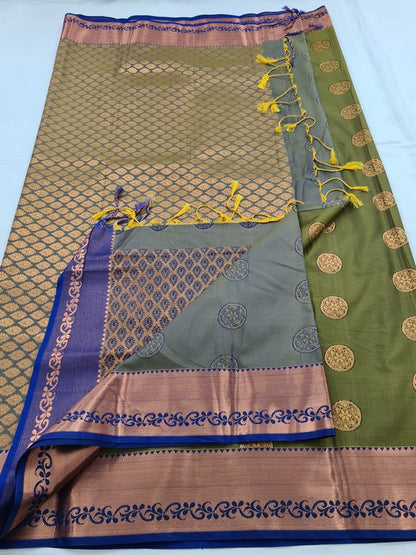 Kanchipuram Blended Fancy Silk Saree 199 – Kanchipuram Lakshaya Silks