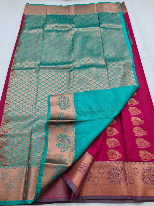 Kanchipuram Blended Fancy Silk Saree 224
