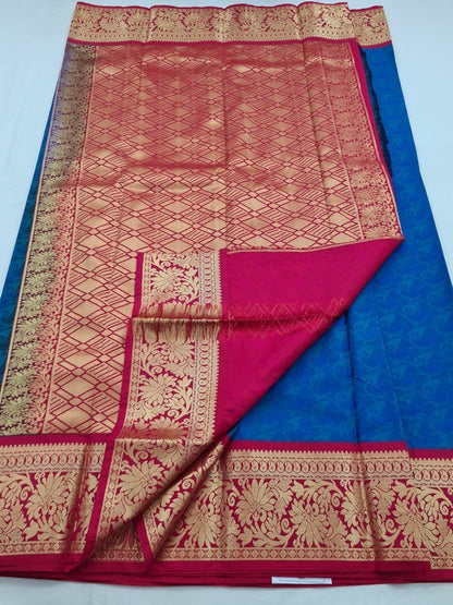 Kanchipuram Blended Fancy Silk Saree 266 – Kanchipuram Lakshaya Silks