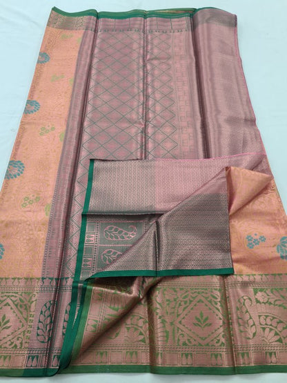 Kanchipuram Blended Tissue Silk Saree 302 – Kanchipuram Lakshaya Silks